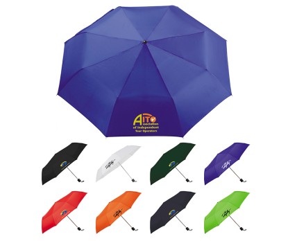 41 Inch Arc Folding Custom Printed Umbrellas w/ 9 Colors