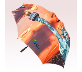  62 Inch Arc Custom Printed Full Color Golf Umbrellas