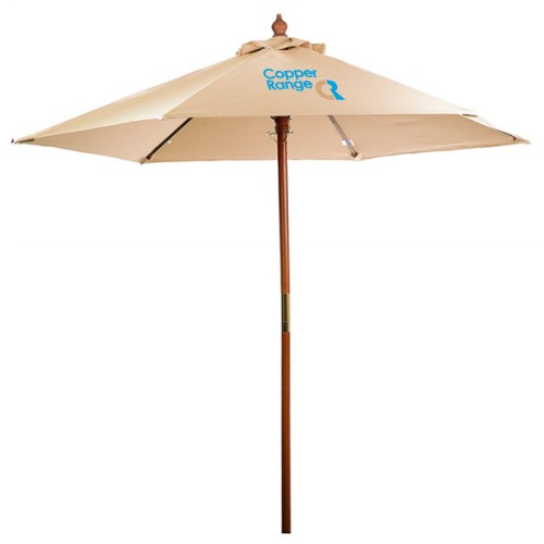 7 ft x 6 Panel Personalized Market Umbrellas w/ 10 Colors