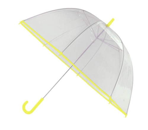 47 Inch Arc Clear Bubble Umbrellas with Hook Handle