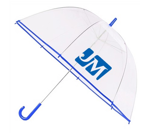 47 Inch Arc Promotional Clear Bubble Umbrellas with Hook Handle