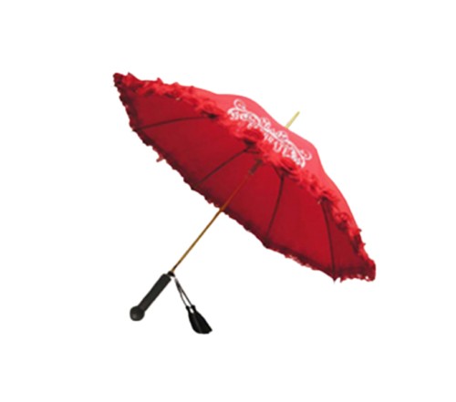 Customized 46 inch Auto-Open Floral Ladies Ruffles Style Golf Umbrella