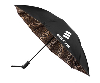 Custom Leopard Inverted Folding Umbrellas