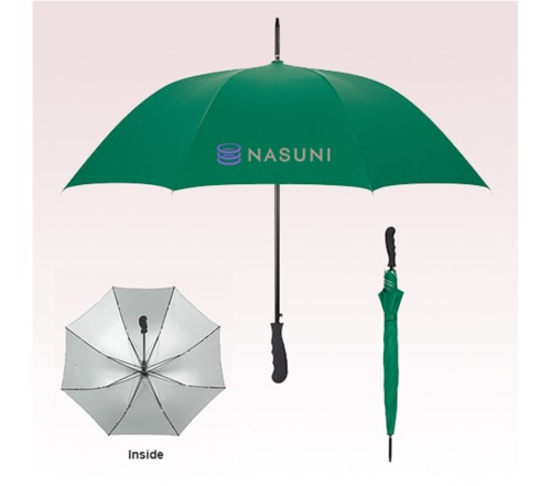 47 Inch Arc Promotional Logo Silver Lining Umbrellas