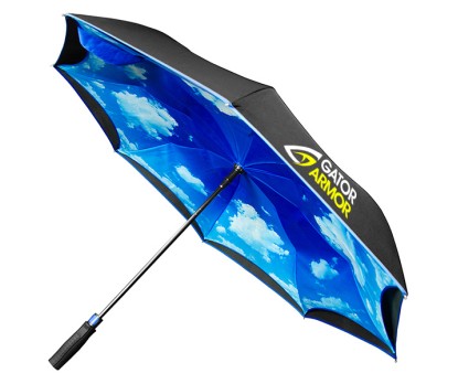 48 Inch Arc Custom Printed Blue Sky and Clouds Inverted Umbrellas