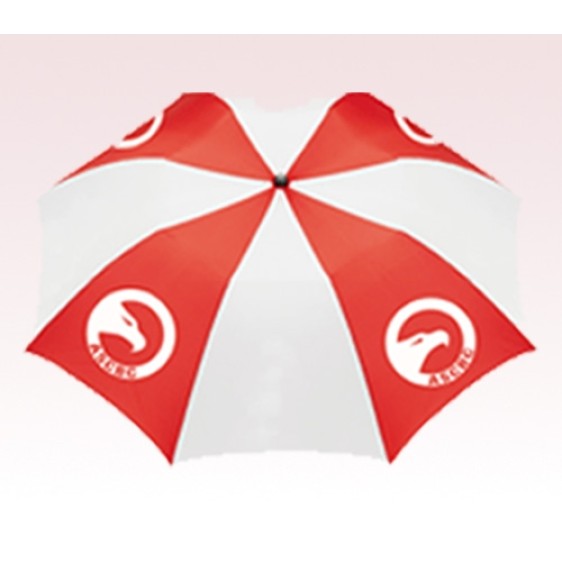 Customized  Red & White 42 inchArc Printed Umbrellas 