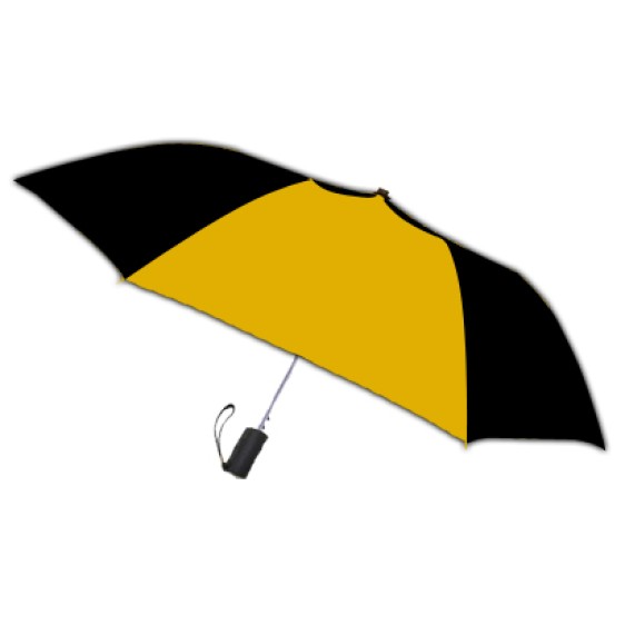 Personalized Black & Gold 42 inch Arc Spectrum Automatic Folding Umbrellas