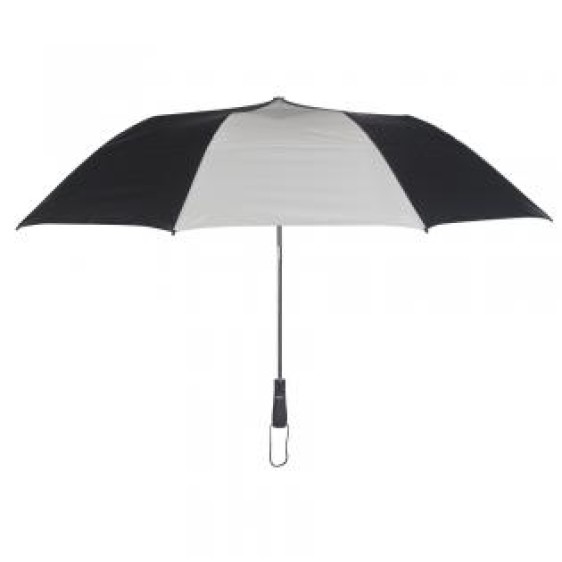 Personalized Black & Gray 58 inchArc Vented Economy Umbrellas