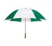 Personalized Kelly Green and White 64 inch Arc Mulligan Golf Umbrellas 