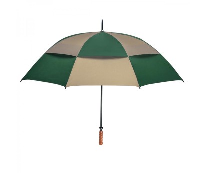 Personalized Khaki and Forest Green 68 inch Arc Vented Windproof Umbrellas