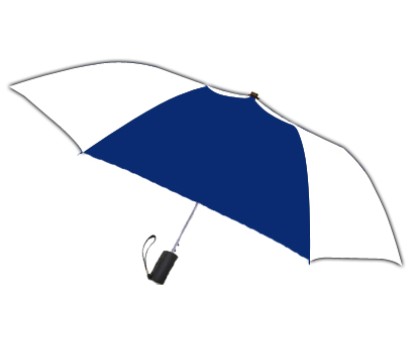 Personalized Navy Blue and White 42 inch Arc Spectrum Automatic Folding Umbrellas