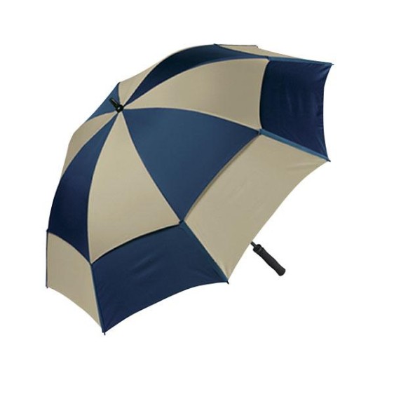 Personalized Navy & Khaki 62 inch Arc Wind Tamer Windproof Umbrellas