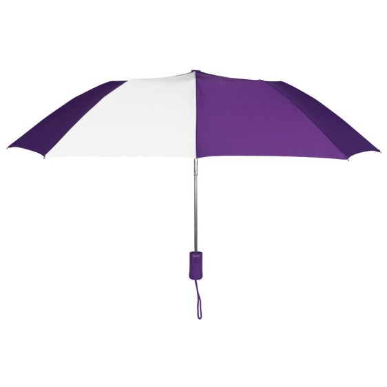 Personalized Purple & White 43 inch Arc Pakman Umbrellas