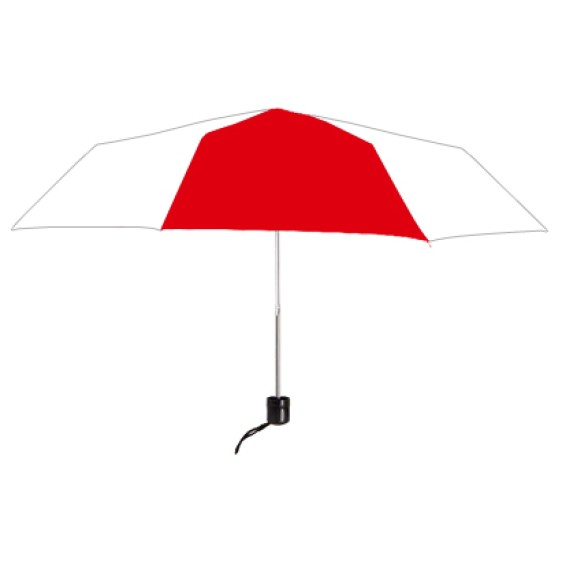 Personalized Red & White 41 inchArc Executive Folding Umbrella With Case