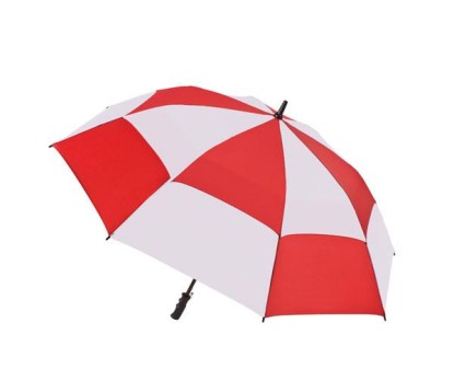 Personalized Red & White 60 inch Arc Totes Stormbeater Golf Stick Umbrellas