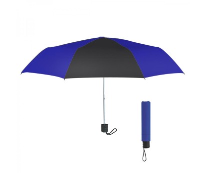 Personalized Royal Blue & Black 42 inchArc Budget Telescopic Umbrellas