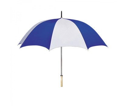 Personalized White and Royal Blue 48 inch Arc Umbrellas