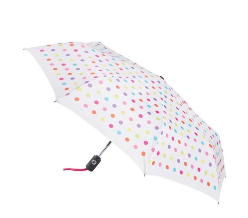 Personalized White/Polka Dot 43 inch Arc Totes Auto-Open/Close Umbrellas