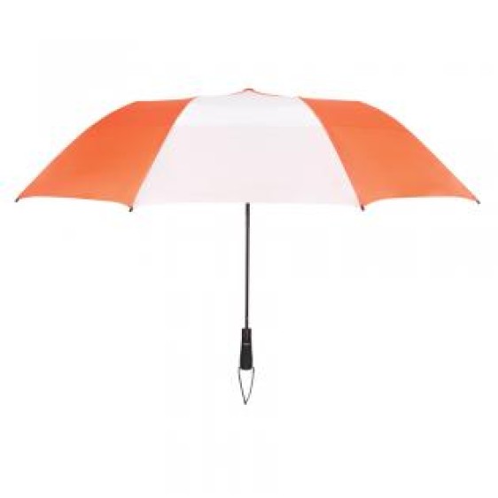 Promotional Orange & White 58 inchArc Vented Economy Umbrellas