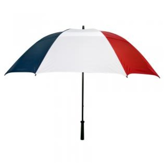 Promotional Red, White & Navy 62 inch Arc Vented Golf Umbrellas