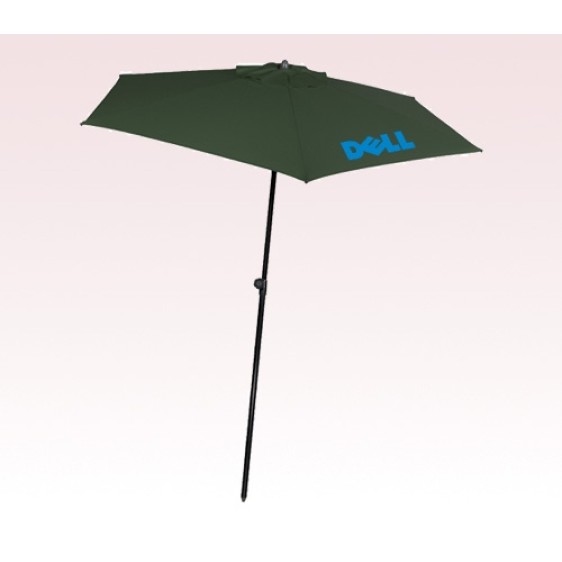 Personalized Hunter Green 98 inch Arc Square Market Umbrellas