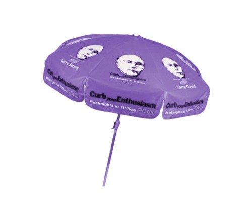 Personalized Purple 7.5 ft x 8 Panel Configuration Vinyl Patio Umbrella