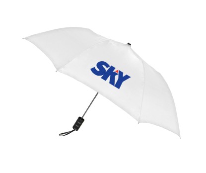 Personalized White 42 inch Arc Spectrum Auto- Open Folding Umbrellas