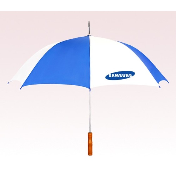 Customized White & Blue 48 inch Auto White Umbrella