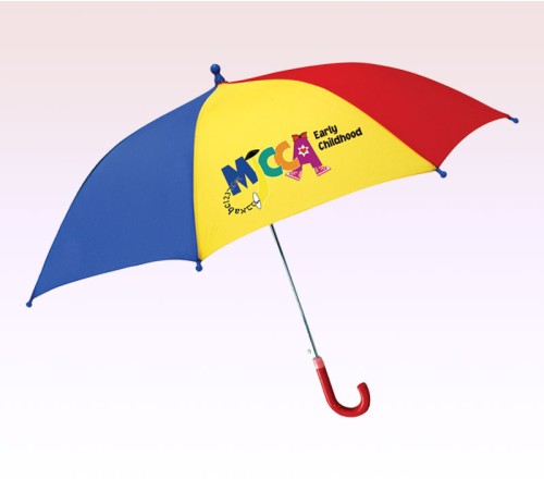 39 Inch Arc Personalized Kids Umbrellas with Hook Handle