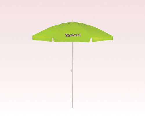 Personalized Lime Green 86 inch Arc Islander Beach/Patio Umbrellas